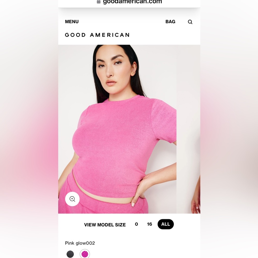 Good American pink Tee